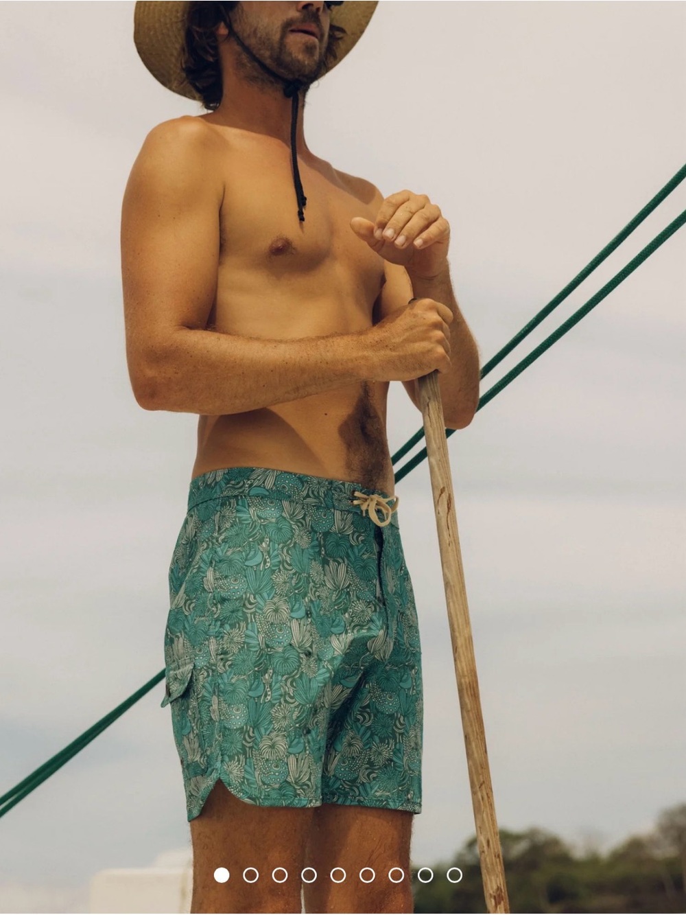 NET Mollusk Surf Shop California Scallop Trunks Green Tidepool Size Small 30